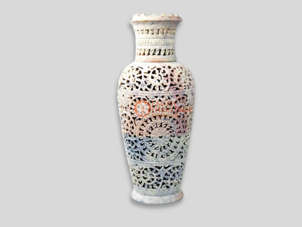 Filigree Designs Marble Flower Vase Pot For Online Gift